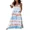 Lighted Blue, variant on ChicMe Womens Nightgowns Tie-Dye Print Spaghetti Strap Sleeveless Long house Dresses Women Nightshirts with Pockets Light Green-L