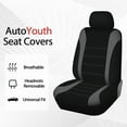 thumbnail image 6 of AUTOYOUTH Car Seat Covers Full Set- Breathable Bucket Seat Covers with Removable Headrest Universal Fit For Vans, SUVs, Trucks...(Gray Color), 6 of 6