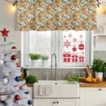 thumbnail image 5 of Country Orange Curtain Valances for Windows, Kitchen Valance Window Treatments Panel 2 Pack, Summer Spring Botanical Plants Leaves Rod Pocket Short Curtains for Bathroom Bedroom 60 x 18 Inch, 5 of 8