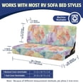thumbnail image 7 of Chririnla Watercolor Floral RV Slipcover, 2 Piece Set Anti Scratch, Fit for Jackknife Sofa Bed for Camper Travel Trips, 7 of 7