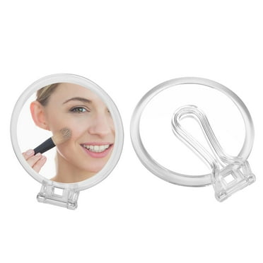 Apercolorier  Double Sided Folding Handheld Mirror 1X/10x Magnification Hand Held Mirror.