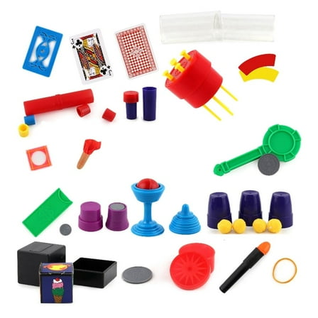 Kids Magical Set Over Illusion Tricks with Accessories and Wand Fun Educational Toy for Little Magicians