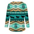 thumbnail image 5 of Puntoco moda mujer manga larga con cuello en V blusa estampada cremallera otoño casual pulóver tops Puntoco Puntoco-3941, 5 of 5