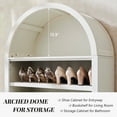 thumbnail image 5 of SinCiDo 71" Arched Shoe Storage Cabinet, Wooden Shoe Organizer Rack for 28 Pairs, 7 Tier, 3 Adjustable Shelves, 5 of 7