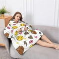 thumbnail image 5 of Oversized Wearable Blanket Hoodie,Colorful Softball and Fashion Icons Pattern Sherpa Blanket Hoodie with Super Pockets,Super Warm Fuzzy Pullover for Women & Men, 5 of 6
