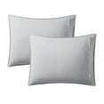 thumbnail image 5 of Mainstays Solid Textured Box Crinkle Quilted Pillow Sham, Silver, Standard/Queen, Soft Wash, 2 Pack, All Ages, 5 of 6