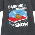 thumbnail image 2 of SpongeBob SquarePants - Dashing Through The Snow - Toddler And Youth Girls Fleece Dress, 2 of 5