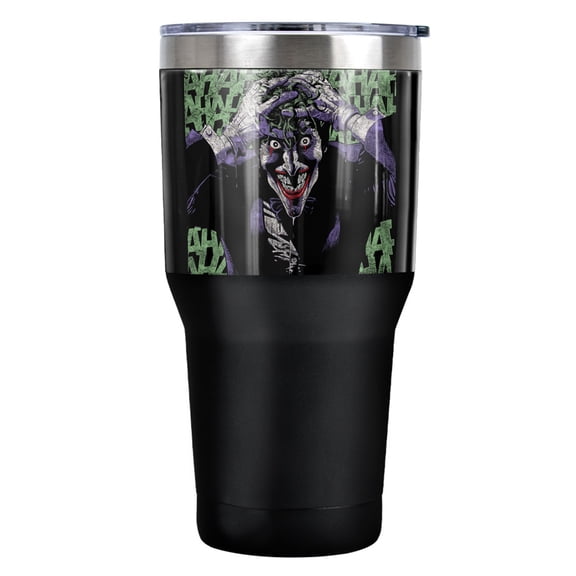 Batman Insanity Stainless Steel Tumbler 30 oz Coffee Travel Cup, Vacuum Insulated & Double Wall with Leakproof Sliding Lid