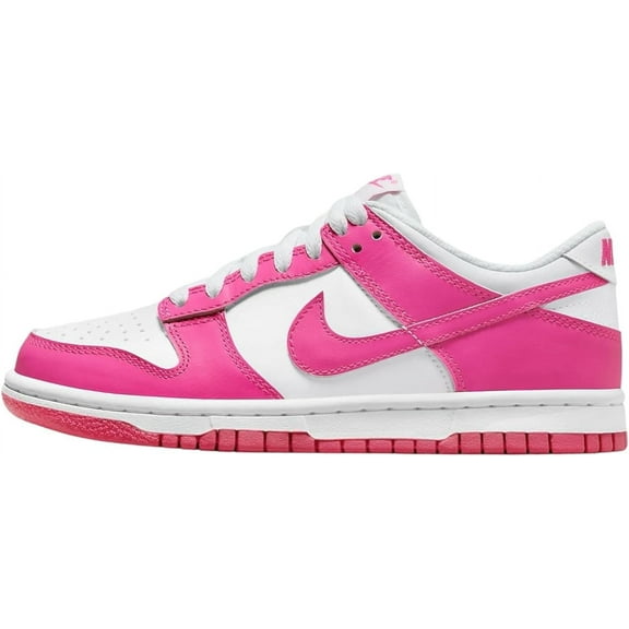 Big Kid's Nike Dunk Low White/Laser Fuchsia (FB9109 102) - 4.5