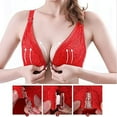 thumbnail image 6 of Comfort Rose Bra, Front Closure Lace Comfy No Wire Bras Push Up Wire-Free & Seamless Bra, 6 of 7