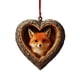 thumbnail image 2 of Adornos En Forma De Corazón Con Motivos Animales Para Decorar El Árbol De Navidad, El Hogar Y Otras Fiestas. Regalo Festivo Inspirado En La Naturaleza., 2 of 8