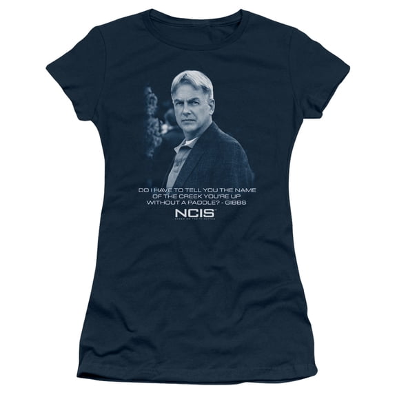 Trevco Ncis-Creek - Short Sleeve Junior Sheer Tee - Navy- Small