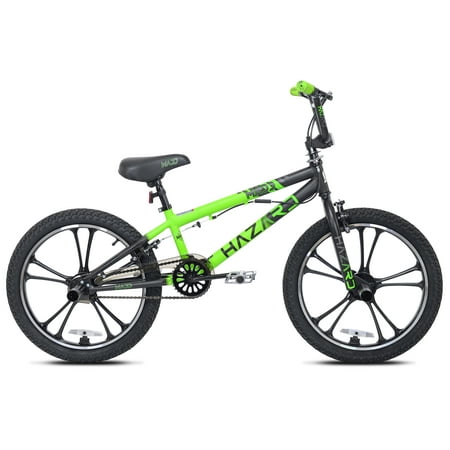 Kent Bicycle Maddgear 20  Hazard Mag Wheel Boy s BMX Bike  Green and Black