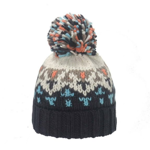 STETMN Winter Knit Beanie Hat for Women Cute Print Cable Knitted Hats Trendy Vintage Thicked Hat