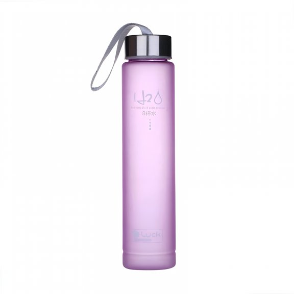 ACDANC 280ml Creative Candy Color Portable Leak-proof Water Bottles Frosted Sport Unbreakable Plastic Lemon Juice Storage Bottles 280ML