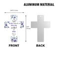 thumbnail image 2 of WIRESTER Set of 2 Aluminum Cross Hanging Ornaments for Christmas Tree Holidays Party Home Office Xmas Tree Decoration Gift - Purple Romans 12:12 & Faith, 2 of 6