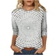 thumbnail image 2 of Xuyuer 3/4 Sleeve Round Neck Top - Women's Versatile 3/4 Sleeve Casual Shirt for Layered Spring Outfits, Transitional Season Styling & Effortless Daily Wardrobe Essential, 2 of 8