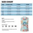 thumbnail image 5 of Goofa Colorful Donut Printed Men's Sleeveless T-Shirt - Athletic Gym Workout Tank Top for Men - Moisture-Wicking, UPF 30+ Quick-Dry Muscle Tee-Small, 5 of 8