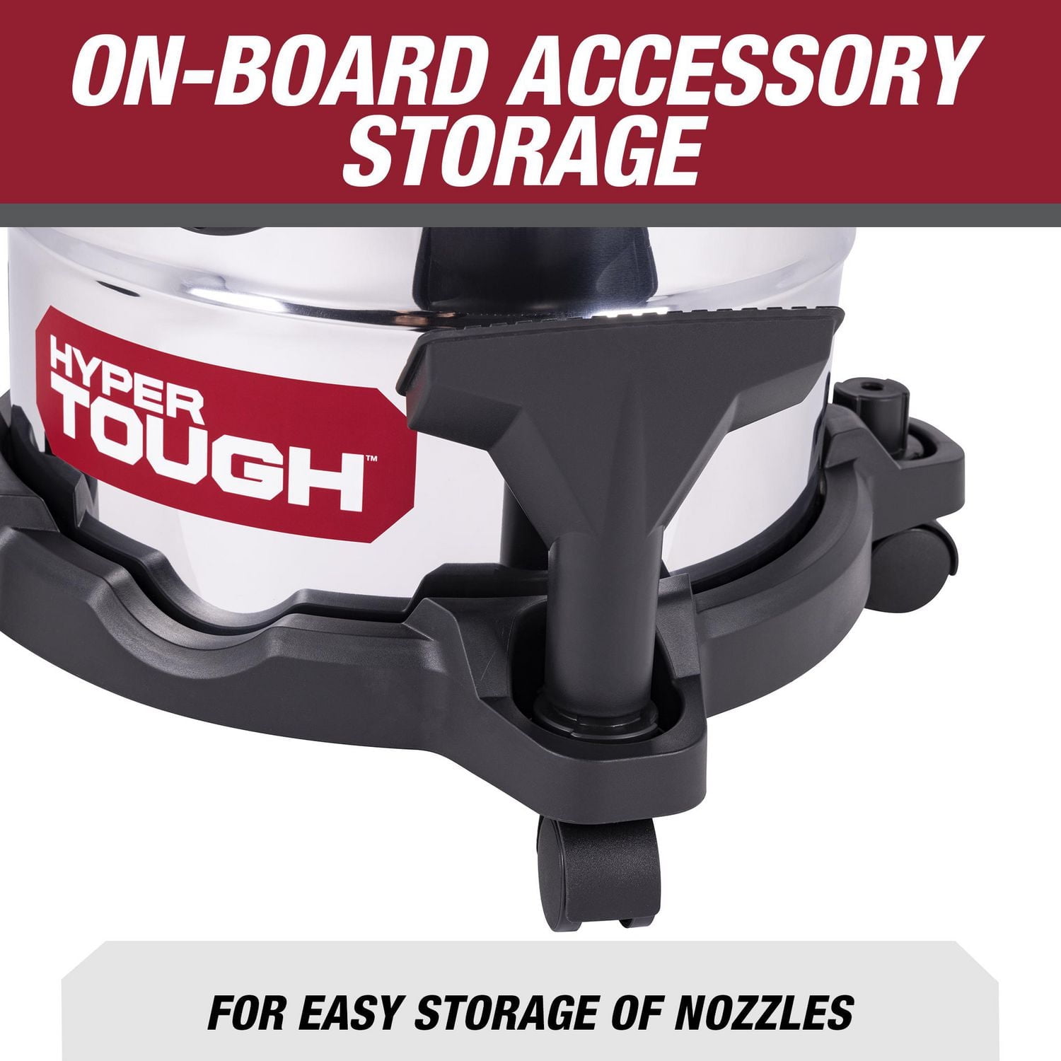 Hyper Tough 18,9 Litres Aspirateur à sec et à eau en acier inoxydable Hyper Tough 18.9L (5 Gal.) Aspirateur eau et poussières de 4,0 CV avec accessoires