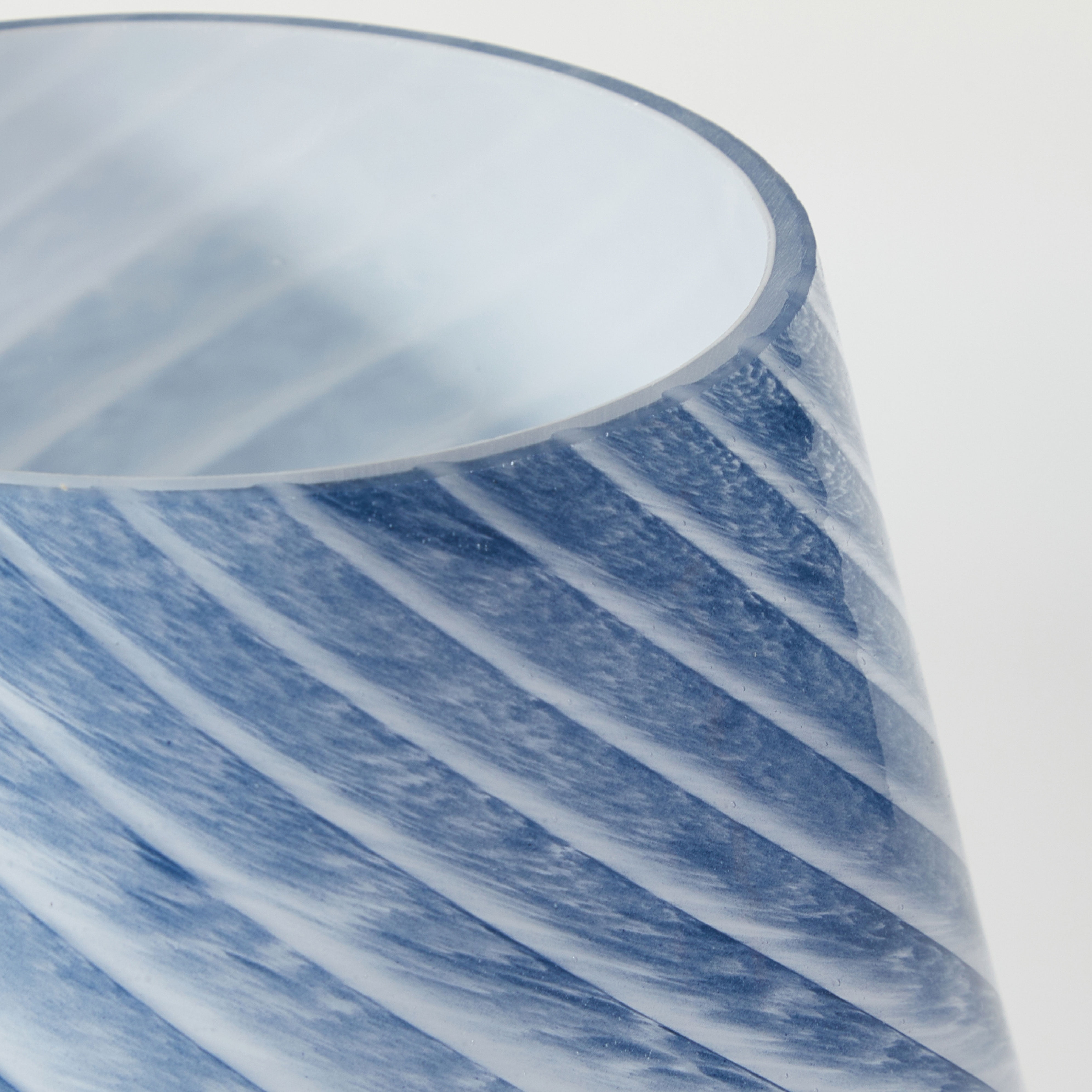 (2 pack) Urban Shop Blue Stripe Glass Mushroom Lamp, 10" H x 7.5" W, Plug in