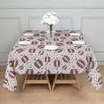 thumbnail image 3 of Brown Footballs with Stars Pattern Square Tablecloth,Waterproof Square Table Cover,Wipeable Spillproof Washable Table Cover for Home Kitchen Party Decor 60"x60"(152x152cm), 3 of 6