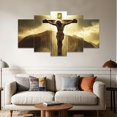 thumbnail image 2 of ZHONGYUTONG 5 Piece Christian Wall Art Jesus Pictures Set of 5 for Christ Church Dining Living Room Home Decor Cross Painting Canvas God Poster Prints Framed (10x16inx2pcs 10x20inx2pcs 10x24inx1pcs), 2 of 5