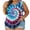 4#Navy, variant on Women Plus Size Sleeveless V-Neck Tie Dye Tank Top, Loose Flowy Curved Hem Casual Summer Blouse