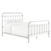 Weston Home Nottingham Metal Queen Bed, Silver Birch