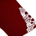thumbnail image 3 of QATAINLAV Workout Leggings for Women Tummy Control Yoga Capri Leggings Summer Lace Patchwork Bottom Pants 2024 Solid Color High Waisted Cropped Legging Today’s Deals Red XL, 3 of 6