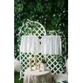 thumbnail image 3 of 2 Panels White Lace Half Curtains Sheer Drapes for Kitchen Windows Short Curtains Tiers Valance for Bedroom Living Room, 3 of 6