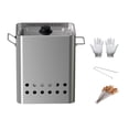 thumbnail image 1 of Parrilla colgante para barbacoa, horno rodante de acero sin humo, parrilla de cubo para barbacoa con brochetas, 1 of 8