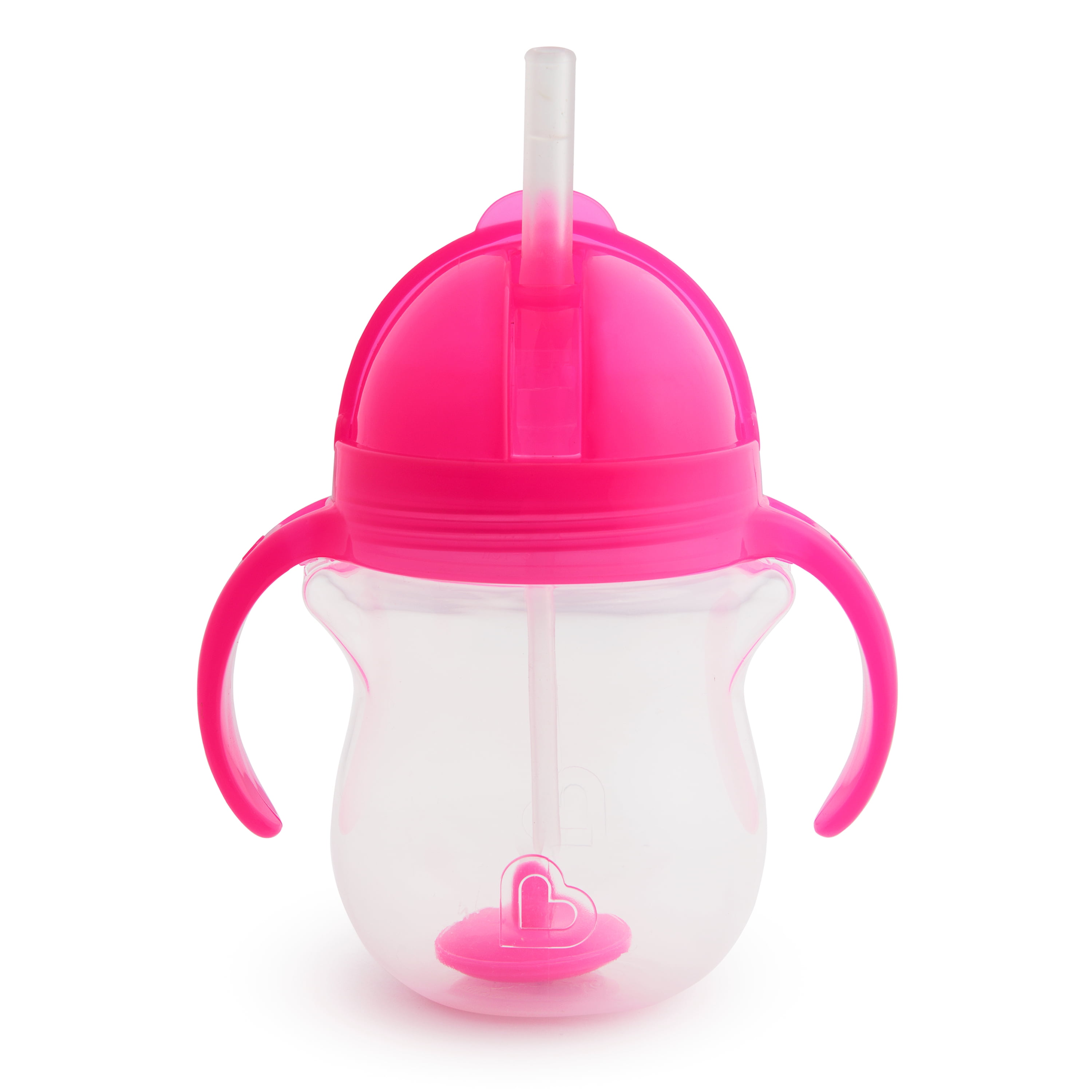 (3 pack) Munchkin® Any Angle™ Weighted Flexi-Straw Trainer Sippy Cup with Click Lock™ Lid, 7 oz, Pink, Unisex