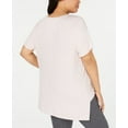 thumbnail image 2 of Calvin Klein Performance Womens Plus Draped V-Neck T-Shirt, 2 of 4