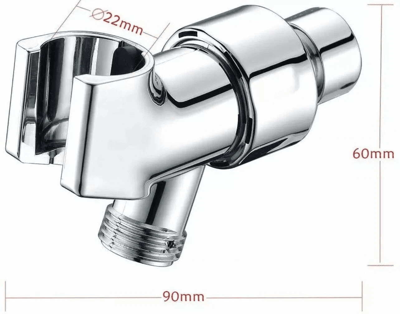 6 Spray Modes Handheld Shower Head, ABS Chrome Finish with 59 Inch Stainless Steel Hose & 360° Adjustable Bracket, G1/2 Universal Connector