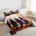 thumbnail image 4 of Manfei Mystic Western Witch Queen Comforter Set, Gothic Halloween Style Bedding Sets, Teens Kids Child Reversible Bedding Comforter Set, Luxury Bedroom Decor, 3pcs, 4 of 9