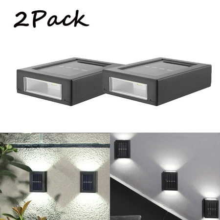 

Solar Led Light Outdoor 2 Pack Lighting Wall Lamp Waterproof Street Lamp for Garden Decoration Outdoor Solar Light Garden Lanterns for Patio Doors Fence Yard and Pathway