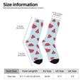 thumbnail image 2 of Wukai Chaussettes Mi-Mollet à Imprimé Melon D\'eau, Design Imprimé 3D, Chaussettes pour Adultes, Haute Élasticité, Respirantes, Sport, Adaptées pour Usage Quotidien, Unisexe, 2 of 6