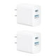 thumbnail image 1 of 1 Hora 2 Paquete Cargador Tipo C con 2 Puertos Carga Rápida, Cubo Cargador USB C PD 20W + USB A QC 1, 1 of 7