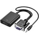 thumbnail image 1 of Aleko Adaptador VGA a HDMI para conectar una interfaz VGA tradicional portátil, PC a monitor o proyector HDMI, convertidor 1080P VGA macho a HDMI hembra con cable de audio de 3,5 mm y puerto de alimentación ACTIVE Biensenido a ACTIVE, 1 of 5