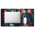 thumbnail image 4 of Bingfone Colorful Flower Tiger Large Gaming Mouse Pad,Extended Desk Mousepad with Stitched Edges,Non-Slip Base,Water Resist Keyboard Pad for Gamer, Office & Home, 29.5 x 16 in, 4 of 6