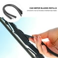 thumbnail image 5 of 5 Pairs Car Frameless Windshield Wiper Blades Refills 6mm Insert Rubber Strips, 5 of 6