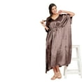 thumbnail image 2 of Gypsie Blu Satin Silk Kaftan for Women Sleepwear Maxi Dress Adjustable Nightgown Plus Size Kimono Sleeve Ladies Caftan Online, 2 of 7