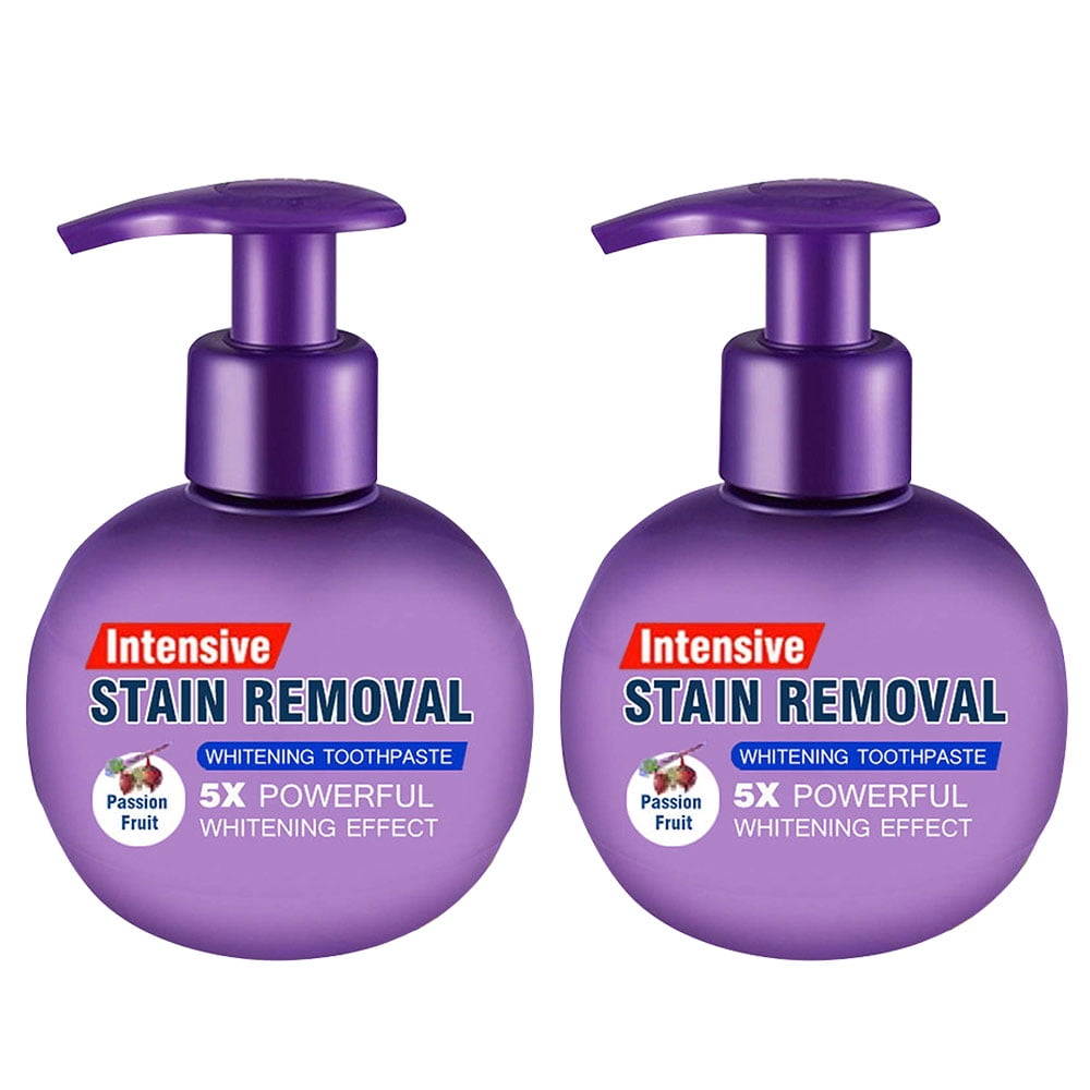 Orient Leaf Whitening Toothpaste 2 X 8.1oz Magical Baking Soda Teeth Whitening Tooth Cleaning Press Type - Passion Fruit