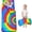 Red and Green Tie Dye Pattern-1, variant on Red and Green Tie Dye Pattern Teens Toddler Nap Mat with Pillow, Sleeping Mat Bag for Preschool Daycare 59"x22"