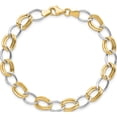 thumbnail image 4 of 14K Two-Tone Polished Open Link Bracelet (7.5 X 8) Made In Turkey sf2140-7.5, 4 of 5