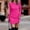Hot Pink, variant on Gspmoly Summer Dresses, Women Casual Sleeve Solid Waist Round Neck Knitting Hip Wrap Dresses Wedding Dresses for Women Clearance