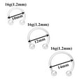 thumbnail image 2 of 6 Pcs Hypoallergenic Clear Nose Rings, 16G Bioflex Septum Rings, Clear Piercing Retainers for Surgery, Body Piercing Jewelry for Women Girls Men, Lip Cartilage Tragus Earring Retainer, 10/12/14mm, 2 of 4