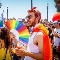 thumbnail image 5 of 3 Abanicos de mano Sailing arcoíris plegables del orgullo gay accesorios LGBT, 5 of 5
