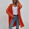 thumbnail image 2 of ShomPort Women Long Sleeve Knit Sweater Cardigan Fall Oversized Open Front Lounge Wear Cardigans Coat, 2 of 9