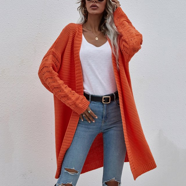 Cardigans pour Femmes Cardigan Décontracté pour Femmes Mode Long Couleur Cardigan Tricoté pour Femmes Cardigan pour Femmes en Liquidation